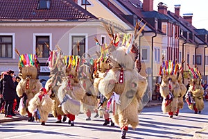 Kurenti On Carnival Parade 2023 In Ormoz, Prlekija, Slovenia