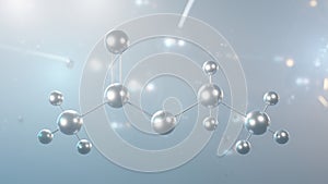 ethyl acetate molecular structure, 3d model molecule, ethyl ethanoate, structural chemical formula view from a microscope photo