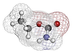 Ethyl carbamate carcinogenic molecule. Present in fermented food and beverages and especially in distilled beverages