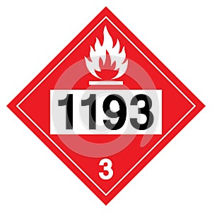 Ethyl Methyl Ketone UN1193 Symbol Sign, Vector Illustration, Isolate On White Background, Label .EPS10