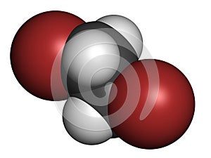 Ethylene dibromide EDB, 1,2-dibromoethane fumigant molecule.