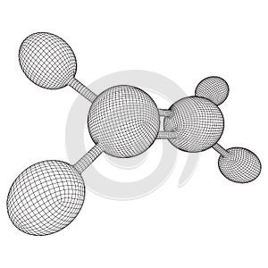 Ethylene ethene molecule.