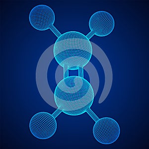 Ethylene ethene molecule.