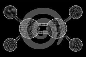 Ethylene ethene molecule.