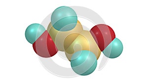 Ethylene glycol molecular structure isolated on white photo