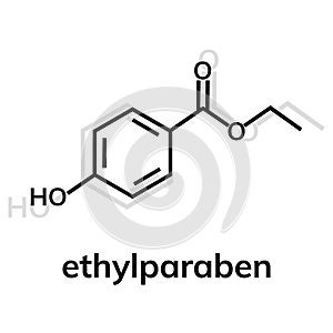 Ethylparaben vector icon