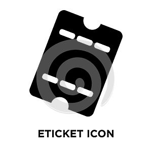 eTicket icon vector isolated on white background, logo concept o
