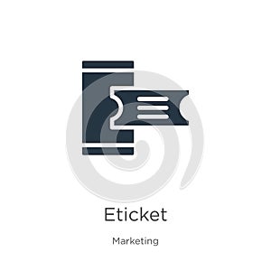 Eticket icon vector. Trendy flat eticket icon from marketing collection isolated on white background. Vector illustration can be