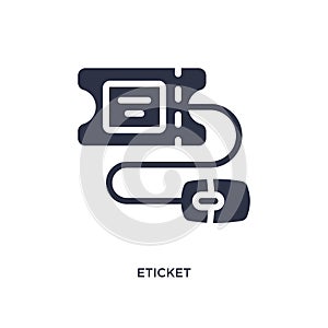 eticket icon on white background. Simple element illustration from marketing concept