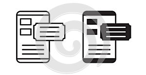 Eticket thin line vector icon set