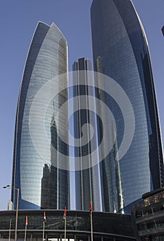 Etihad towers skyscrapers in Abu Dhabi