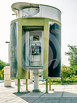 Etisalat phone booth in Abu Dhabi - United Arab Emirates