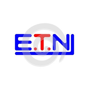 ETN letter logo creative design with vector graphic, ETN