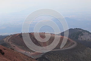 etna: view of idle crater Silvestri