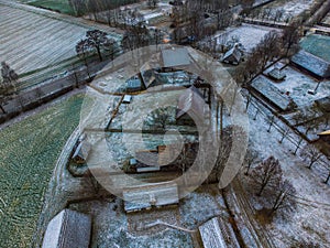 Etnographic Park in Dziekanowice village from above