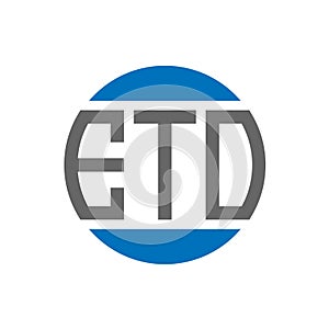 ETO letter logo design on white background. ETO creative initials circle logo concept. ETO letter design