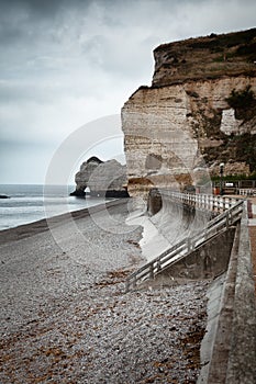 Etretat cliff in Normandy, France