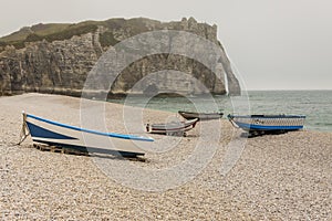 Etretat, France Cote d'Albatre (Alabaster Coast) is part of the