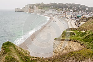 Etretat, France Cote d'Albatre (Alabaster Coast) is part of the