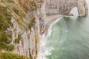 Etretat, France Cote d'Albatre (Alabaster Coast) is part of the