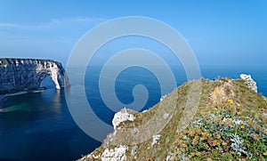 Etretat White Chalk Cliffs