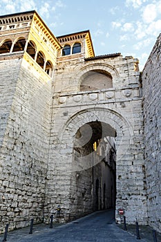 The Etruscan Arch or Arch of Augustus or Augustus Gate, Perugia, Umbria, Italy, Europe