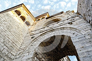 The Etruscan Arch or Arch of Augustus or Augustus Gate, Perugia, Umbria, Italy, Europe