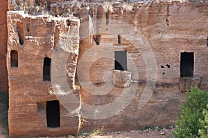 An etruscan necropolis in Italian Populonia photo