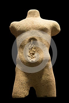 Etruscan votive terracotta statue with demonstration of internal organs