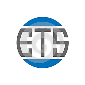 ETS letter logo design on white background. ETS creative initials circle logo concept. ETS letter design
