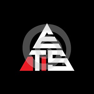 ETS triangle letter logo design with triangle shape. ETS triangle logo design monogram. ETS triangle vector logo template with red