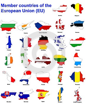 Země vlajka mapy 