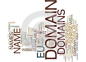 Eu Domains Word Cloud Concept