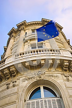 EU flag on building
