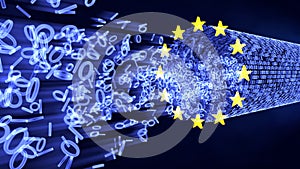 EU GDPR Bits and Bytes in Data Stream