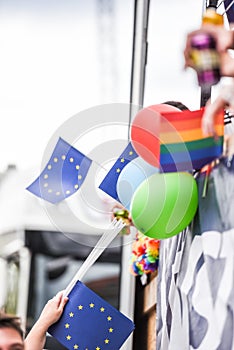 EU and rainbows all around. Gay pride at Copenhagen, year 2018