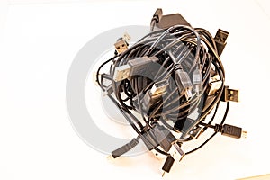 EU regulatory USB cable standards with copy space