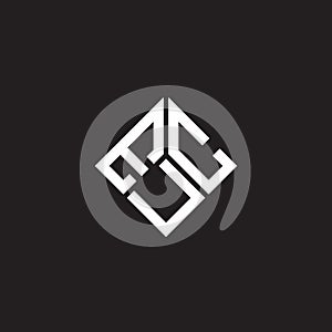 EUC letter logo design on black background. EUC creative initials letter logo concept. EUC letter design