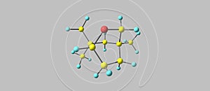 Eucalyptol molecular structure isolated on grey