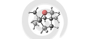 Eucalyptol molecular structure isolated on white