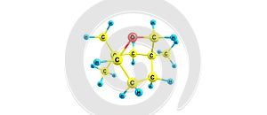 Eucalyptol molecular structure isolated on white