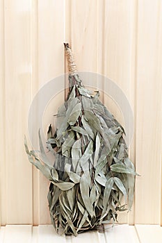 Eucalyptus broom for a bath