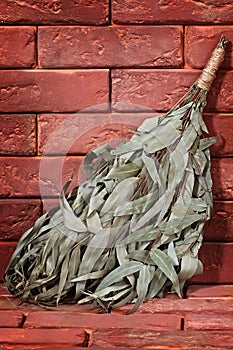 Eucalyptus broom for a bath