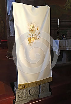 Eucharistic Banner in the Church San Matias, Gran Canaria