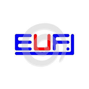 EUF letter logo creative design with vector graphic, EUF