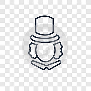 Eugene onegin concept vector linear icon isolated on transparent