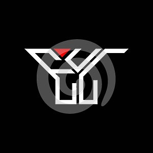 EUL letter logo creative design with vector graphic, EUL
