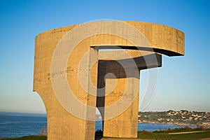 Eulogy to the Horizon Elogio del Horizonte by Eduardo Chillida in Gijon, Asturias, Spain