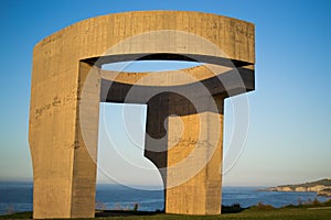 Eulogy to the Horizon Elogio del Horizonte by Eduardo Chillida in Gijon, Asturias, Spain