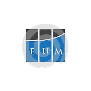 EUM letter logo design on WHITE background. EUM creative initials letter logo concept. EUM letter design